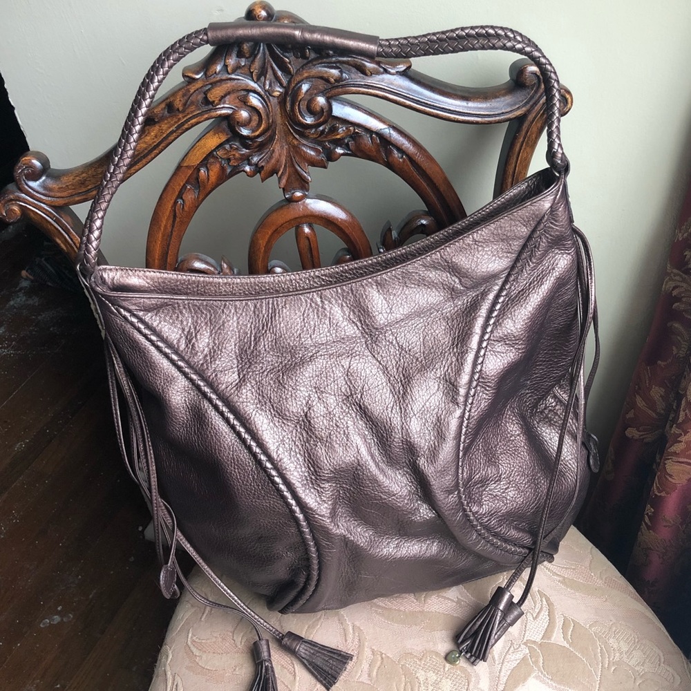 Brown Metallic Purse